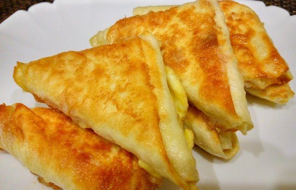 Треугольники из лаваша в кляре