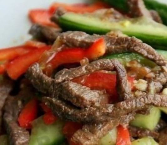 Тёплый салат по-корейски