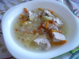 Рассольник с рисом
